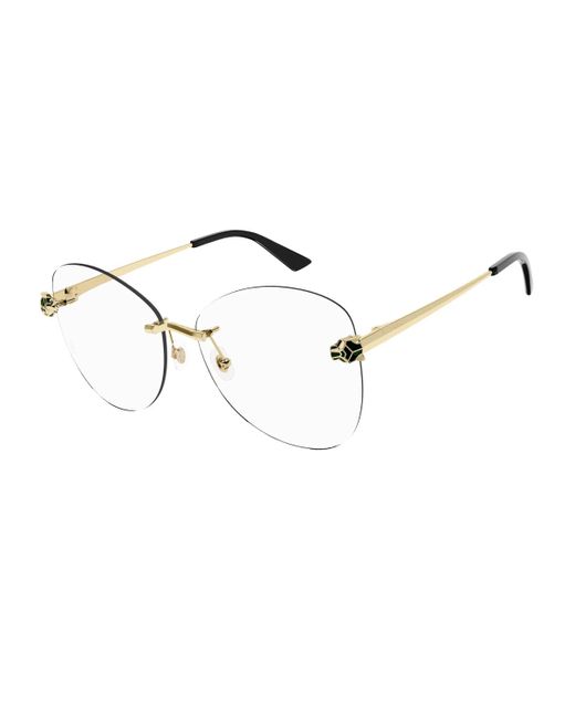 Cartier Metallic Ct0418o 001 Glasses