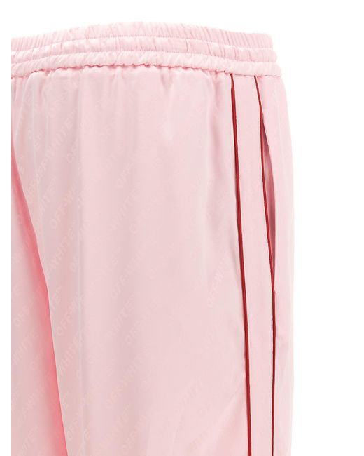 Off-White c/o Virgil Abloh Pink 'Jacquard Satin Pajama' Pants