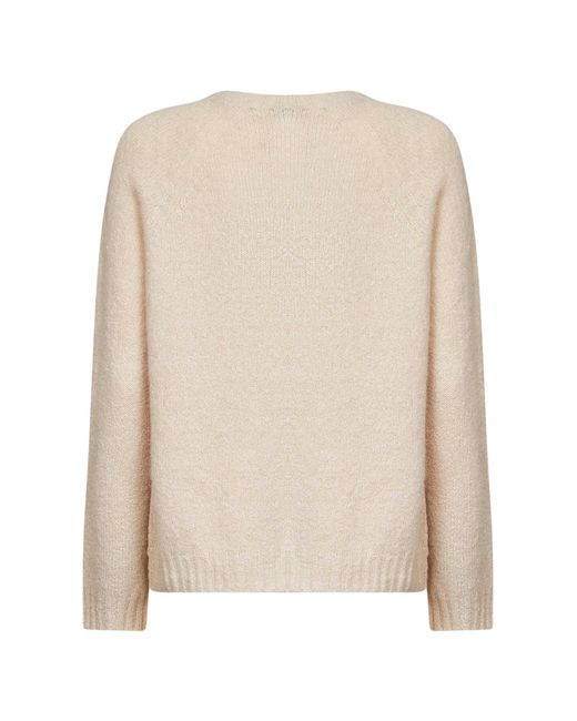 Weekend by Maxmara White Sweater Wkdghiacci Almond Alpaca Blend
