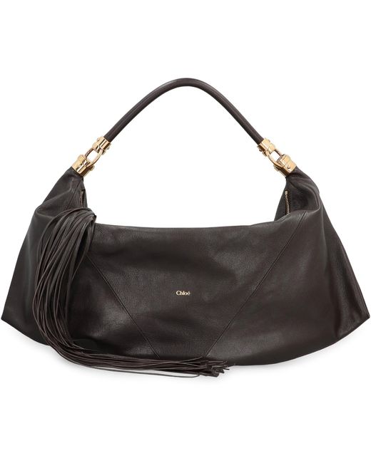 Chloé Black Carry Small Canvas Tote Bag Cotton