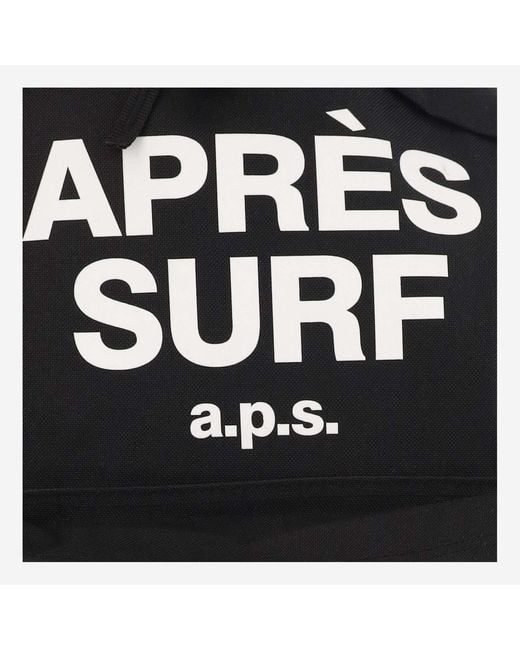 APRÈS SURF Black Technical Fabric Backpack With Logo Polyester Backpacks for men