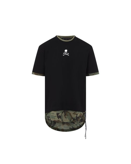 MASTERMIND WORLD Black Layered Tee for men