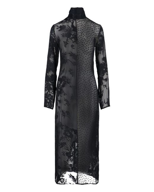 MARINE SERRE Black Dresses Acetate