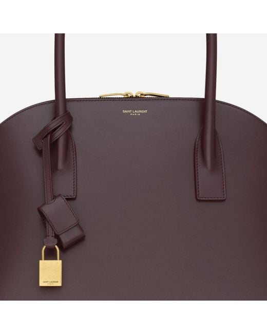 Saint Laurent Purple Leather Sac De Jour Bag Handbags