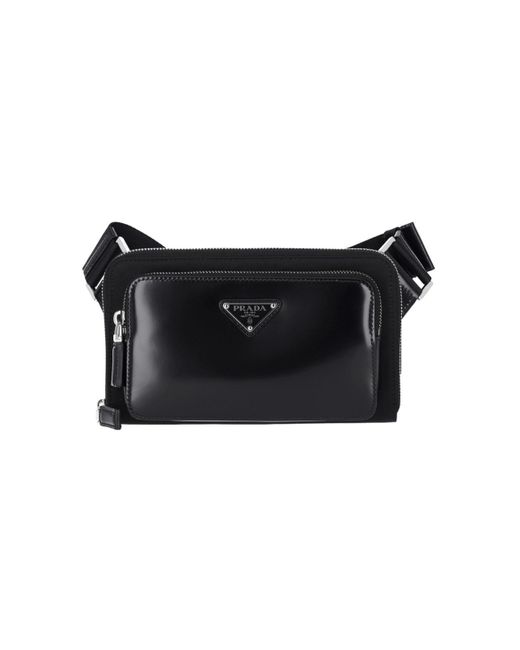 Prada Black Logo Shoulder Bag for men