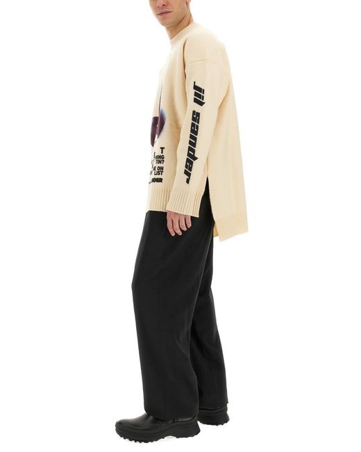Jil Sander Natural Jersey With Embroidery for men