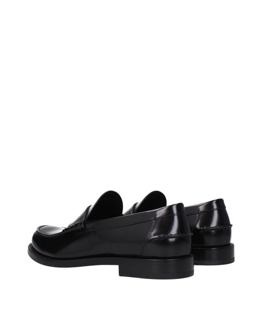 Givenchy Black Leather Slip-On Loafers for men
