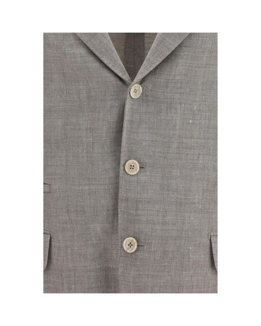 Brunello Cucinelli Gray Beige Linen Full for men