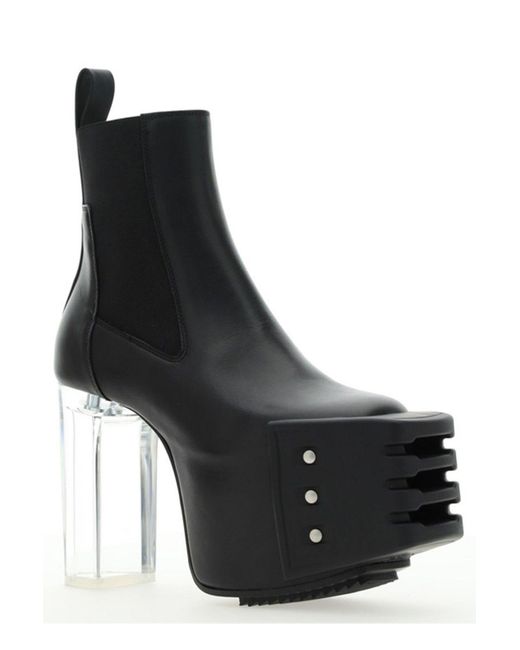 Rick Owens Beatle Squared Tote Platform Boots in Black | Lyst