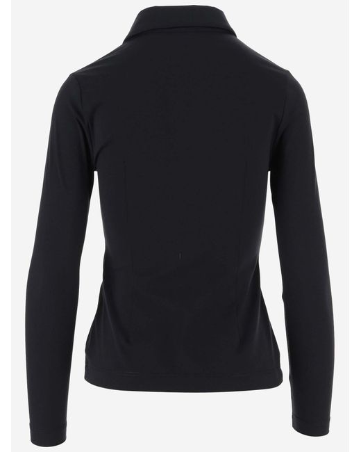 Balenciaga Black Stretch Jersey Shirt Polyamide