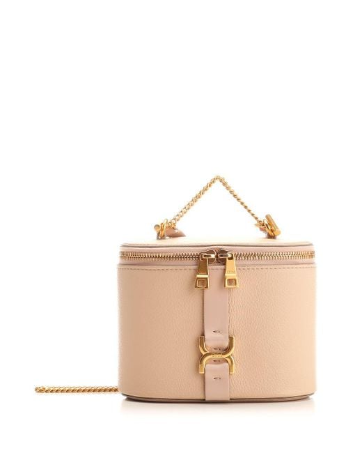 Chloé Mini Vanity Bag in Natural | Lyst Chloé Mini Vanity Bag in Natural | Lyst