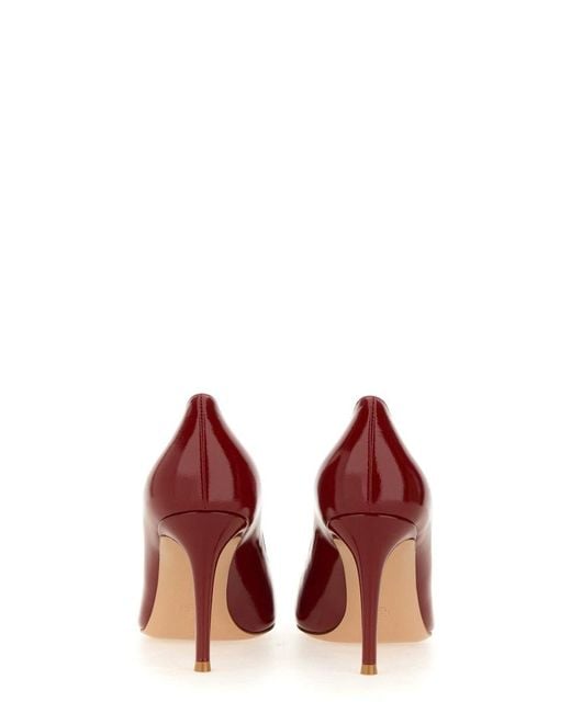 Gianvito Rossi Red Gianvito 85 Décolleté Lamb Leather Shoe
