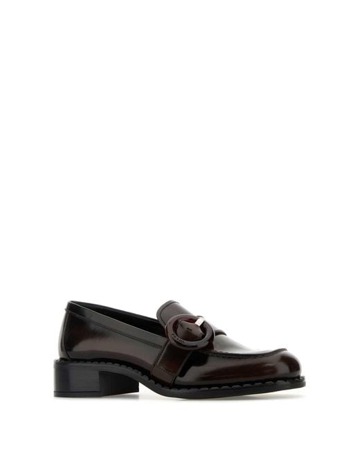 Prada Black Leather Loafers