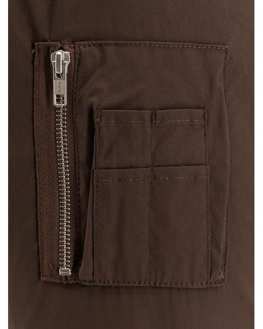 MM6 by Maison Martin Margiela Brown Reversible Nylon And Faux Shearling Bomber Jacket for men