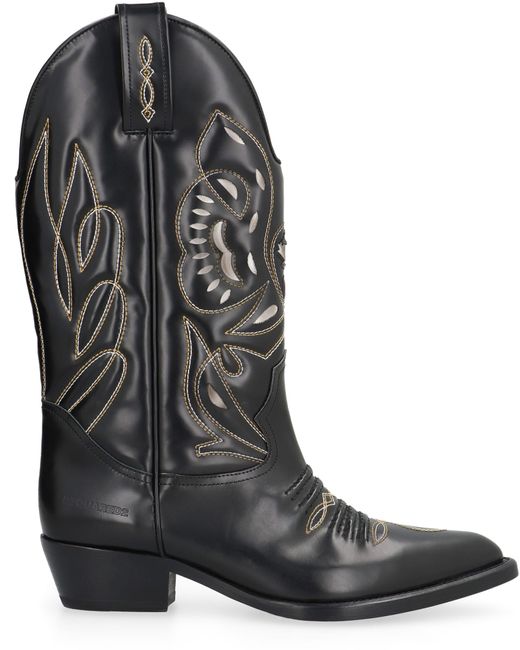 DSquared² Black Western-Style Boots
