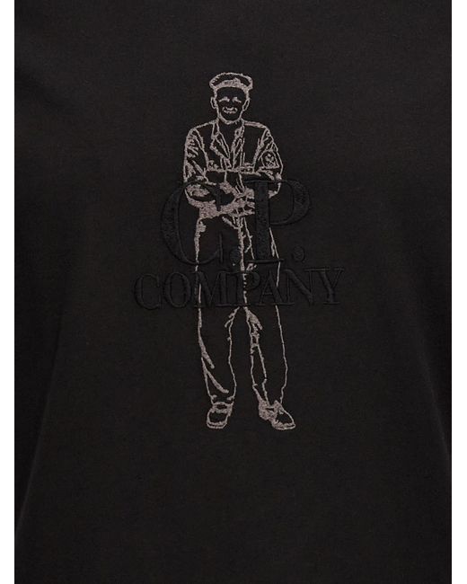 C P Company Black 'British Sailor' T-Shirt for men