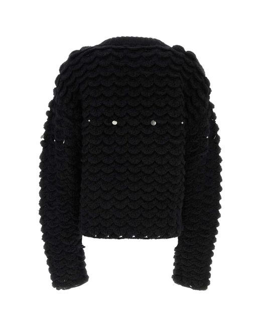 NAMACHEKO Black Wool Blend Sweater Exterior: Alpaca Acrylic Maglieria for men