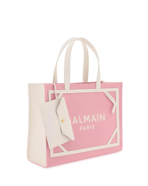 Balmain Pink Medium B-army Tote Bag