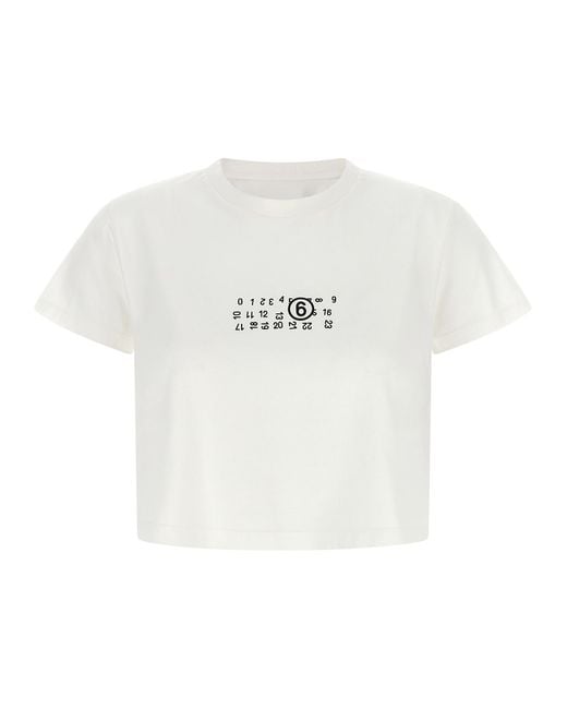 MM6 by Maison Margiela White Cotton T-Shirt