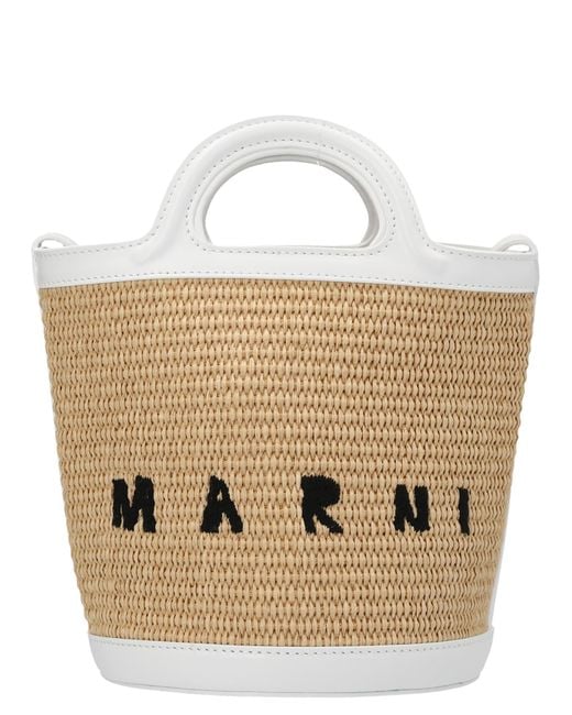 Marni Tropicalia Mini Crossbody Bag in White | Lyst