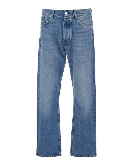 sunflower Blue Jeans With Belt Loops And Logo Patch On The Rear for men