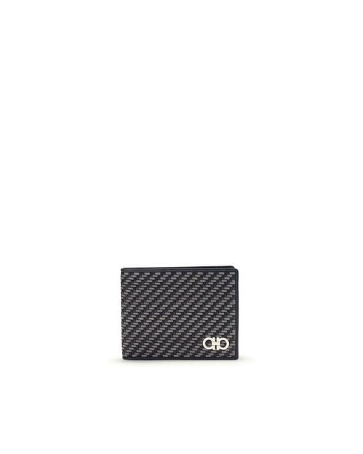 Ferragamo Gray Calf Leather Bos Taurus Wallet for men