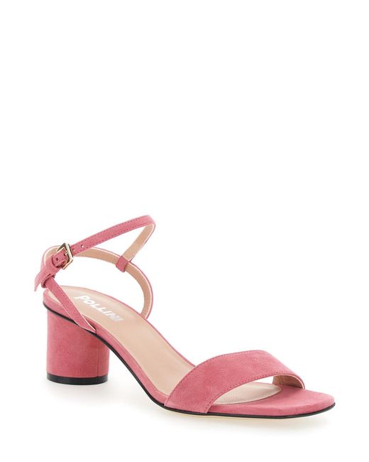 Pollini Pink Block Heel Sandal Bloch