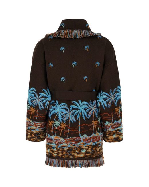 Alanui Multicolor Embroidered Wool Cardigan
