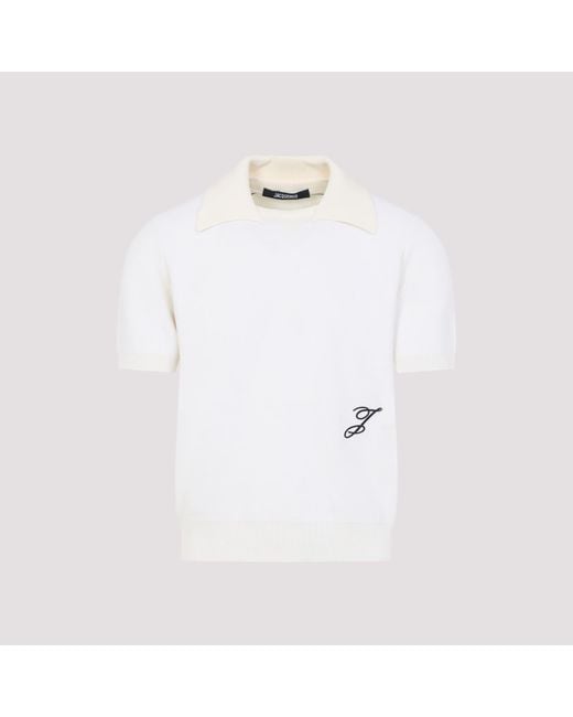 Jacquemus White J Polo for men