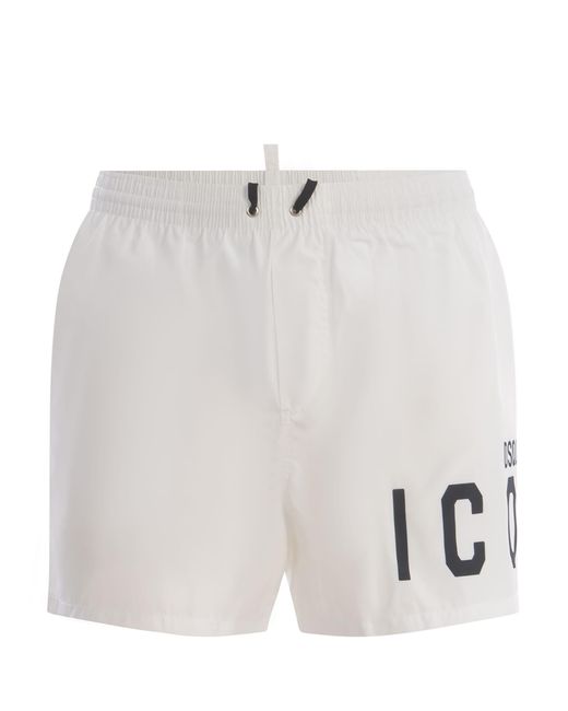 DSquared² White Swimsuit "Icon" for men