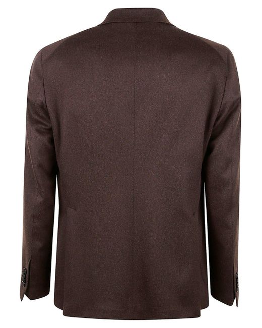 Tagliatore Brown Pocketed Single-breasted Blazer for men