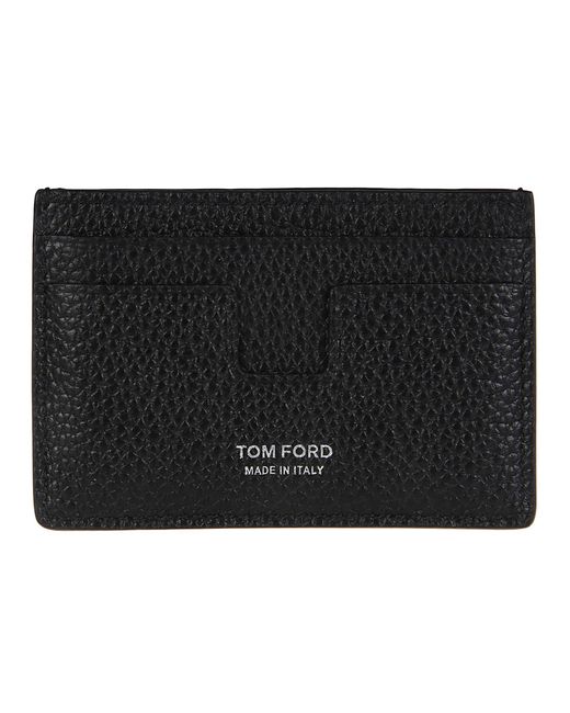 Tom Ford Black Logo Printed Two-tone Cardholder for men