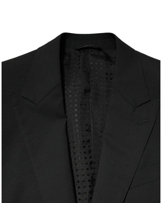 Dolce & Gabbana Black Wool 2 Piece Single Breasted Suit for men