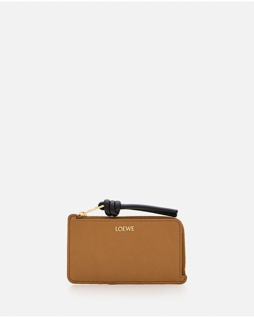 Loewe White Knot Coin Leather Cardholder
