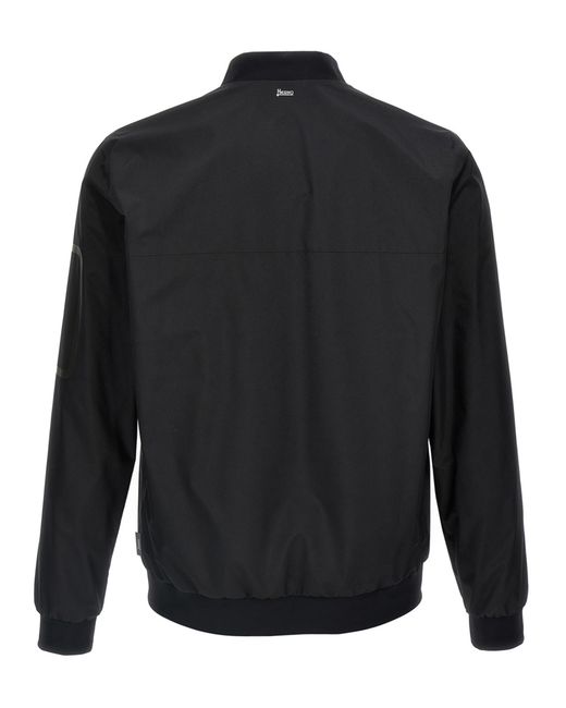 Herno Black Bomber Gore‑Tex for men