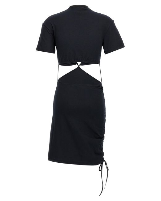 Nensi Dojaka Black Cut-Out T-Shirt Dress