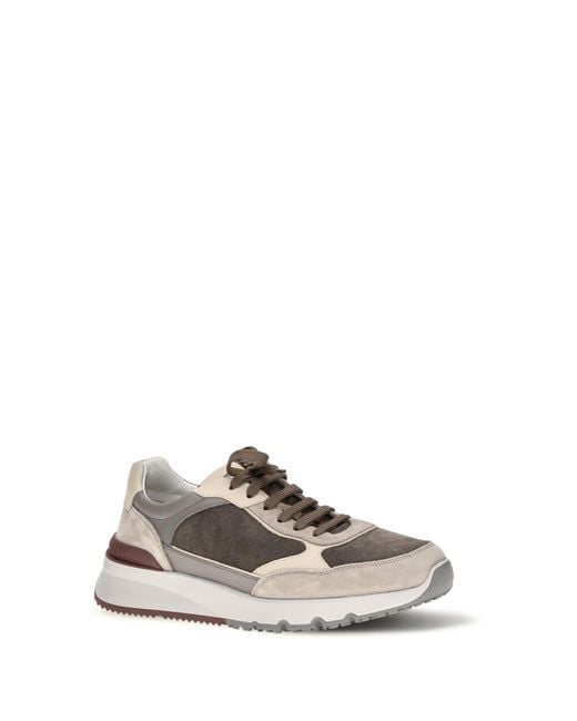 Brunello Cucinelli White Leather Sneakers for men