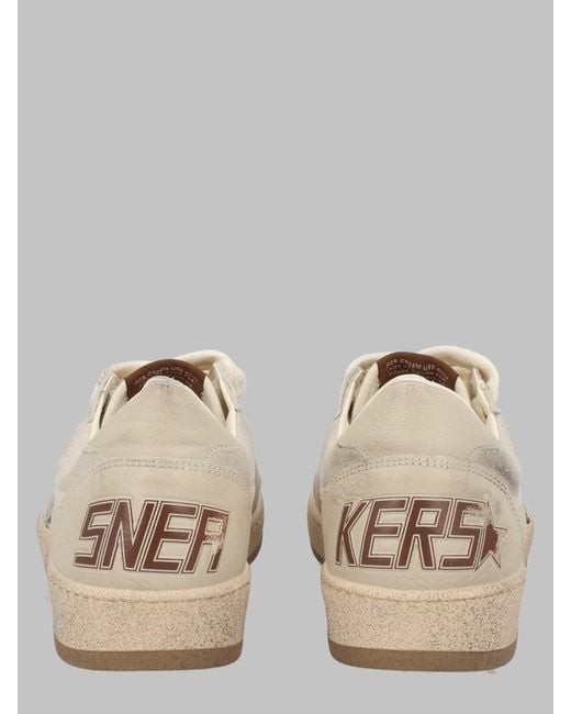Golden Goose Deluxe Brand Natural Sneakers Ball Star Bovine Leather Trainers