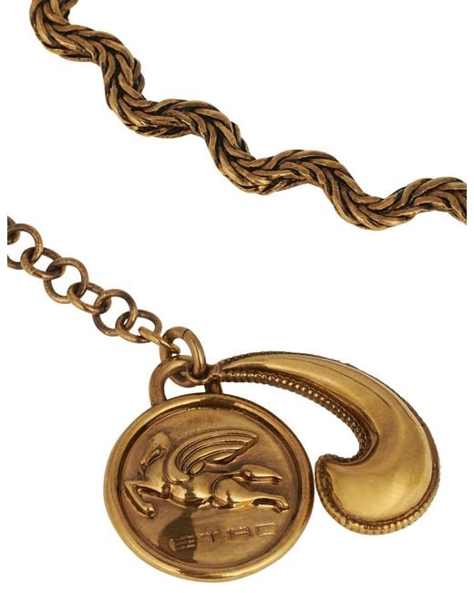 Etro Metallic Necklace With Charms
