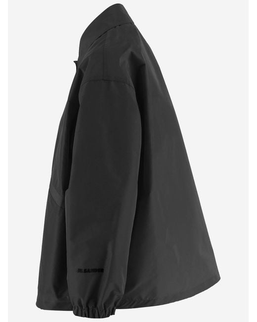 Jil Sander Black Jacket Lightweight Nylon Polyester