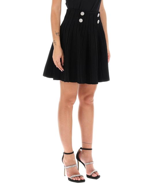 Black knit skater skirt hot sale
