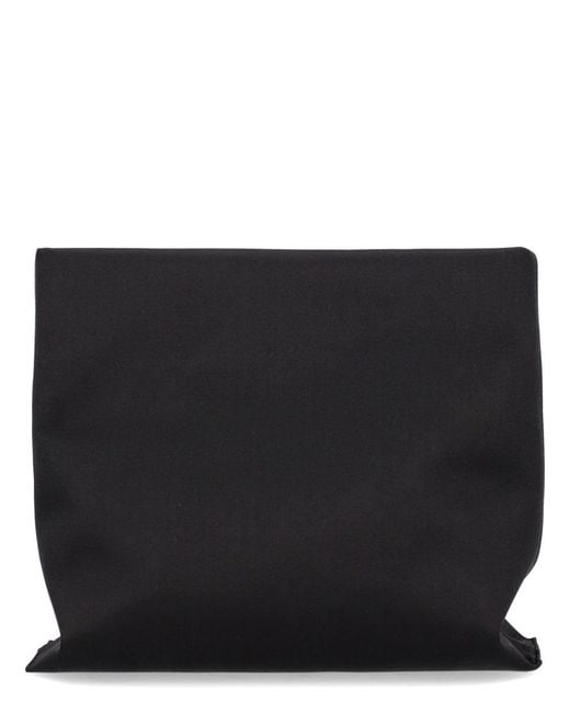Roger Vivier Black Trompette Clutch Bag Viscose