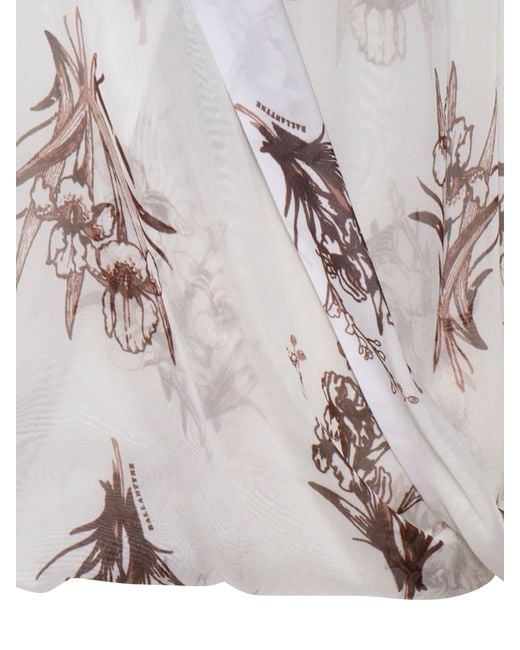 Ballantyne White Printed Silk Shirt