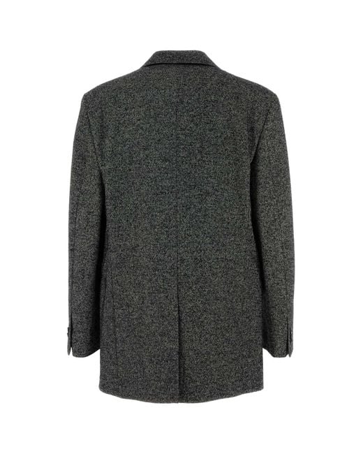 Loewe Black Two-tone Wool Blend Blazer for men