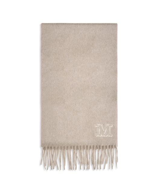 Max Mara White Cashmere Dalia Scarf
