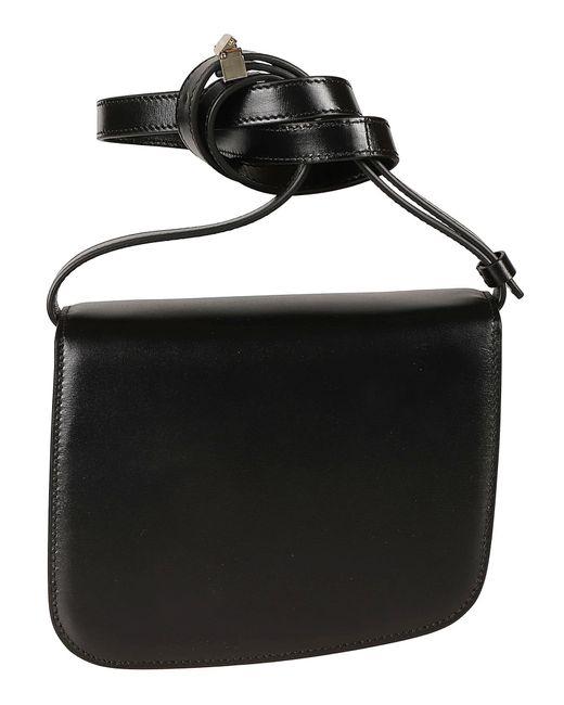 Ferragamo Black Classic Flap Shoulder Bag