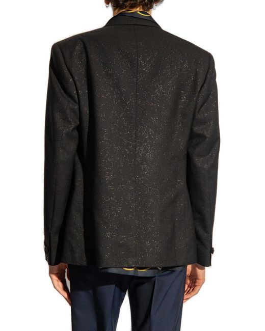 Versace Black Double-breasted Blazer, for men