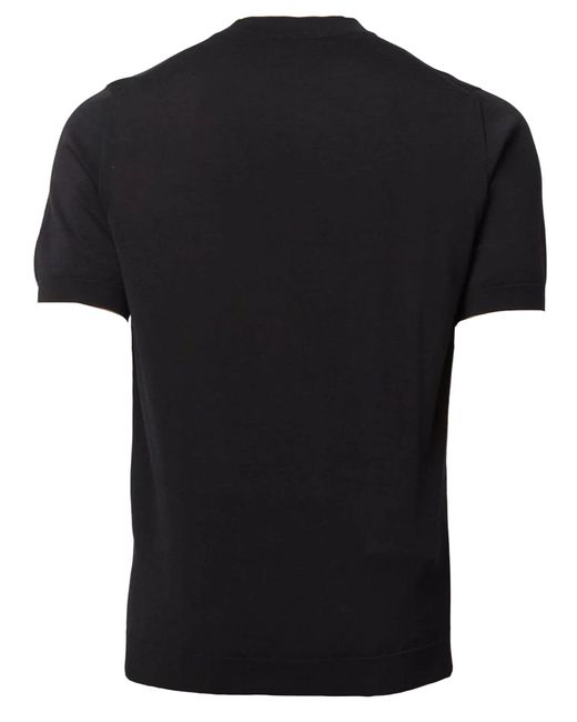 Drumohr Black Cotton T-Shirt for men