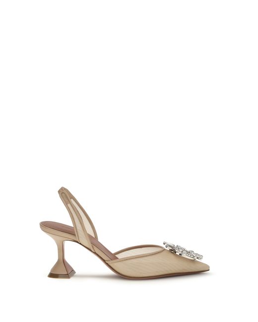 AMINA MUADDI Natural Pumps Begum Upper: Polyester Sandal
