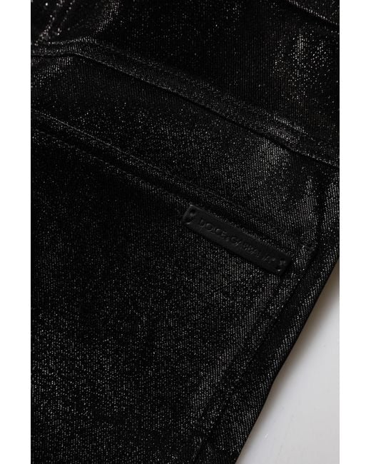 Dolce & Gabbana Black Shiny Slim Pants